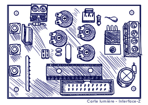 Croquis de carte lumière Interface-Z