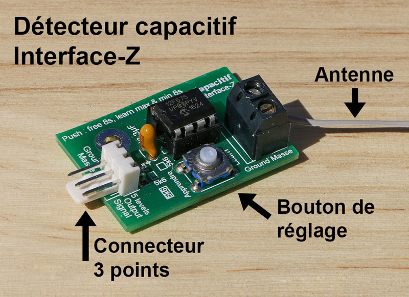 Capteur capacitif avec antenne Détecteur capacitif Interface-Z