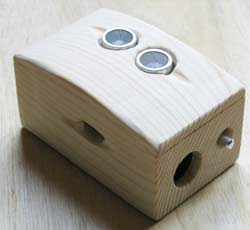 Télémètre synchronisable en boîtier bois.