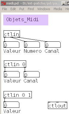 Objets Midi