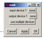 Configuration Midi en PureData.