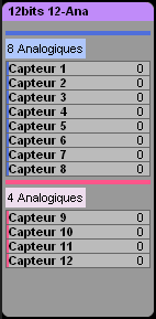 Patch Usine pour 8 voies analogiques en 12 bits.