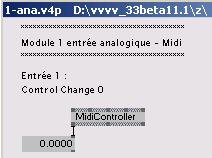 Réception des données du capteur en Midi.