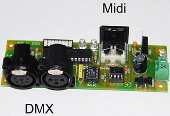 Protocole Midi vers canaux DMX.