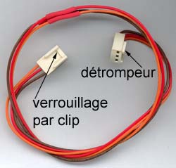 Rallonge capteur Interface-Z, avec detrompage et verrouillage pour plus de sécurité.