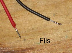 Fils dénudés et étamés