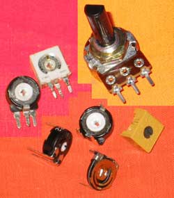 Divers potentiomètres et ajustables.