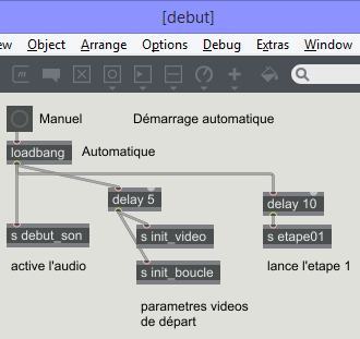 Dispositif interactif en Max - Démarrage automatique