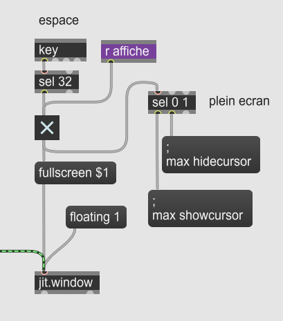Messages max cursor : hidecursor, showcursor