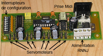 Ancienne carte 8 servomoteurs IZ Ancienne carte 8 servomoteurs Interface-Z